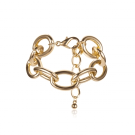 European and american cross-border jewelry hip-hop hipster metal jewelry women exaggerated matte texture infectious chain bracelet