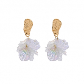 Japanese and korean small fresh 925 silver needle earrings temperament super fairy net red earrings personality exaggerated flower earrings