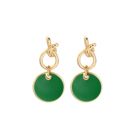 Korean version of cold wind dongdaemun earrings creative knotted geometric earrings female temperament dripping net red earrings