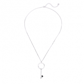 Necklace female alloy plating simple dripping oil key pendant new trendy european and american style long sweater chain