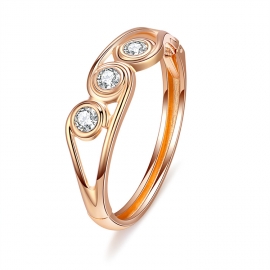 European and american retro jewelry minimalist bracelet ladies diamond bracelet open spring bracelet gold plated color preserving accessories