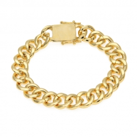 High-quality hiphop hip hop jewelry pav&atilde;&copy; zircon 8 inch cuban bracelet vacuum electroplating bracelet