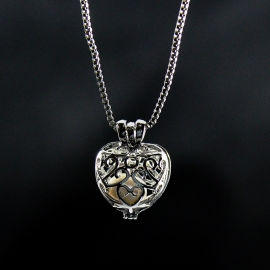 European and american cross-border hot selling natural oyster pearl diy love pendant necklace female short box chain accessories