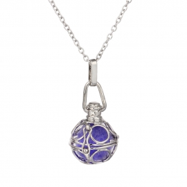 European and american hot-selling hollow spiral ring aromatherapy necklace can open essential oil dispenser cotton ball pendant factory direct sales