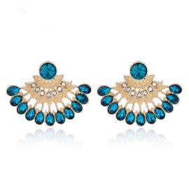 New style ladies fashion temperament earrings european and american personality jewelry alloy diamond earrings