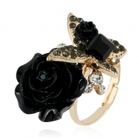 Rose ring ethnic butterfly ring retro bohemian alloy europe and america