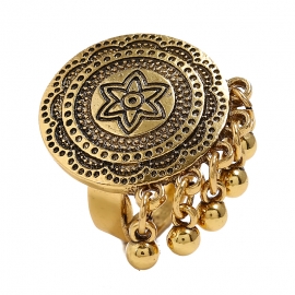 European and american fashion trend personality creative irregular ring retro bohemian ethnic style round star ring