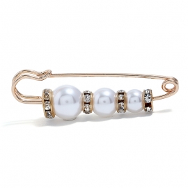 Wild pearl big pin simple scarf brooch anti-empty pin shawl pin