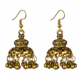New ethnic style earrings retro alloy bell earrings jewelry indian style travel souvenir earrings wholesale