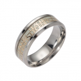 League of legends surrounding fluorescent ring lol stainless steel ring fashion ring titanium steel jewelry fan souvenir