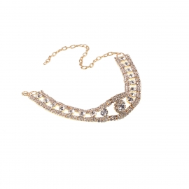 European and american jewelry, popular elements, personalized necklace, diamond-encrusted gemstone necklace, necklace