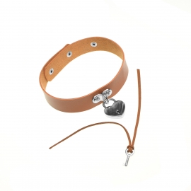 European and american personality fashion jewelry exaggerated punk style leather necklace metal concentric lock necklace