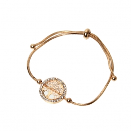 Foreign trade supply europe and america simple tree of life exquisite snake chain bracelet adjustable bracelet jewelry one drop delivery