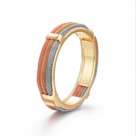 European and american fashion ring rose gold bead chain mesh bracelet three-color gold-plated metallic bracelet can be sent in one drop