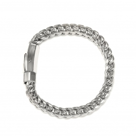 European and american fashion mens stainless steel positive and negative chain bracelet hip hop mens jewelry