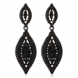 Classic luxury full diamond crystal pendant earrings alloy diamond long drop earrings european and american fashion bridal earrings