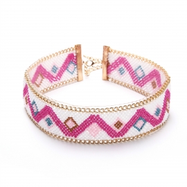 Aliexpress creative new fashion, simple and individual, wild style necklace, necklace with bead and wave pattern