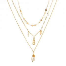 European and american amazon fashion hot sale trend multi-layer freshwater rice bead pendant necklace neck jewelry chocker