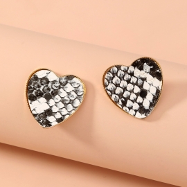 European and american exaggerated personality snakeskin earrings simple daily wild love ladies jewelry earrings factory direct sales