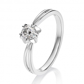 Snowflake net red proposal marriage zircon ring main stone 5mm