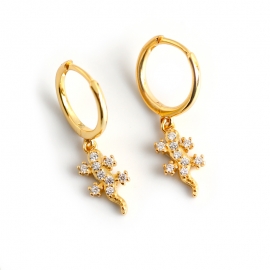 New earrings accessories diamond luxury gecko s925 sterling silver earrings earrings earrings female