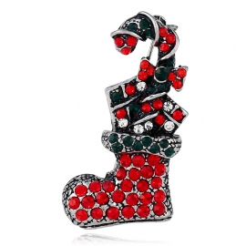 European and american retro christmas brooch foreign trade personality creative suit christmas stocking brooch