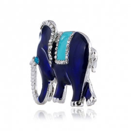 Dripping oil retro enamel baby elephant mini elephant small brooch shirt female corsage diamond collar pin pin sweater accessories