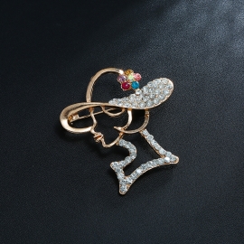 Collar pin pin high-end pearl crystal ladies corsage fashion clothing