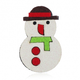 Christmas brooch european and american cross-border fashion fabric wind snowman corsage