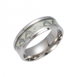 European and american hot style luminous ring halloween carnival glowing jewelry