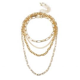 European and american cross-border jewelry, bohemian retro necklace, diamond-studded eyes, ethnic style multi-layer suit necklace female