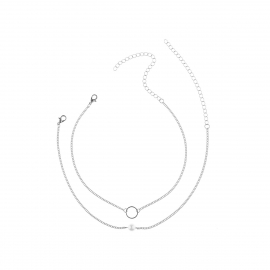 European and american cross-border jewelry fashion simple, wild trendy necklace, pearl multi-layer suit necklace