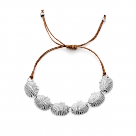 European and american cross-border jewelry, creative fan-shaped shell, adjustable item for women, simple and exaggerated large shell wild necklace