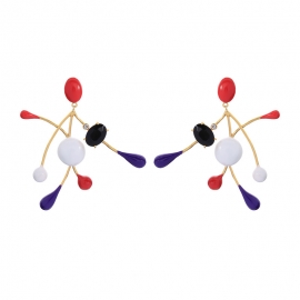 925 silver needle personality creative diamond colorful dripping earrings female japanese and korean style fashion trend earrings