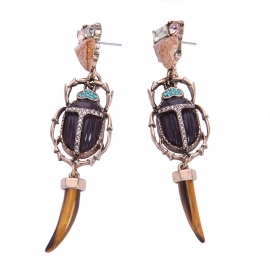 Retro alloy insect earrings female personality exaggerated earrings european and american fashion