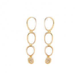 Geometric shell diamond earrings earrings female european and american fashion beach holiday style earrings