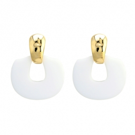 New earrings minimalist retro acrylic earrings hollow earrings 925 tremella pins for women wholesale jewelry