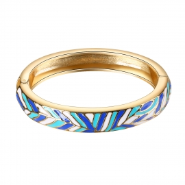 European and american enamel vintage tracing flower dripping oil bracelet