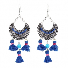 Bohemian alloy fashion retro earrings, ethnic style multicolor tassel earrings foreign trade earrings aliexpress hot