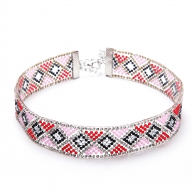 European and american fashion personality simple wild short necklace choker aliexpress hot selling ethnic style rice bead necklace