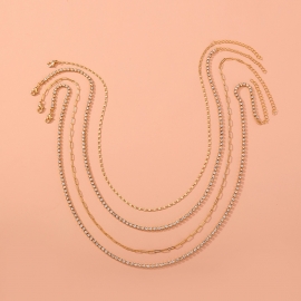 New european and american cross-border accessories simple multi-layer choker claw chain necklace street fashion wild clavicle necklace