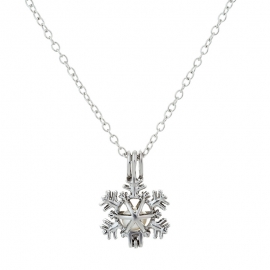 Christmas explosion models diy snowflake accessories personality creative natural freshwater oyster pearl necklace female