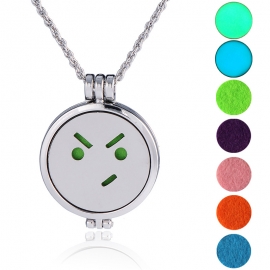 European and american hot-selling fashion handmade diy aromatherapy luminous long sweater chain hip-hop emoji bag pendant necklace