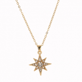 European and american simple fashion skylight star necklace, light luxury temperament ins cold wind clavicle chain cross-border accessories wholesale