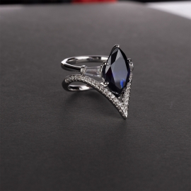 Elegant high quality fashion zircon s925 silver ring