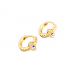 S925 sterling silver devils eye earrings earrings wild zircon earrings earrings female