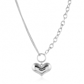 Love chain necklace fashion retro simple wild net red with the same gold pendant neck