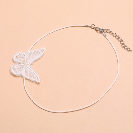 Fashion personality simple trend lace butterfly collar retro super fairy forest wild choker clavicle chain