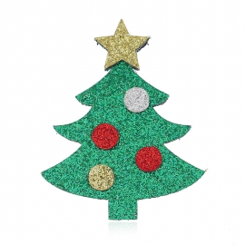 European and american retro fabric christmas tree exquisite brooch