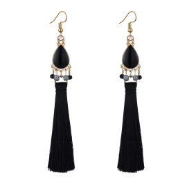 Spot wholesale earrings korean fashion retro dripping ethnic style long tassel earrings